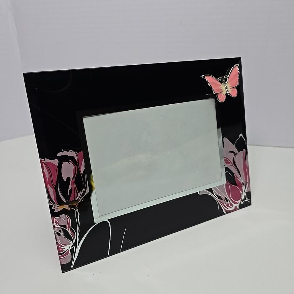 Pink Butterfly 6.5x 8.5 Picture Frame Vertical Spring Butterflies Photo Frame... - Picture 2 of 15